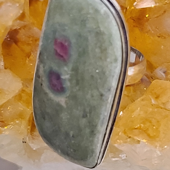 🌺BOGO New*Vintage Style Ruby Zoisite Silver Ring - Picture 3 of 5